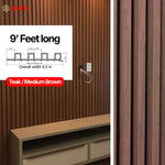 Load image into Gallery viewer, WPC Fluted Wall Panel – Teak / Medium Brown – 9 ft