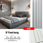 Load image into Gallery viewer, WPC Fluted Wall Panel – White – 9 ft