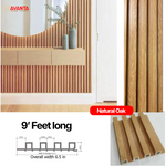 Load image into Gallery viewer, WPC Fluted Wall Panel – Natural Oak – 9 ft