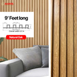 Load image into Gallery viewer, WPC Fluted Wall Panel – Natural Oak – 9 ft