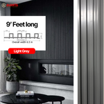 Load image into Gallery viewer, WPC Fluted Wall Panel – Light Grey – 9 ft