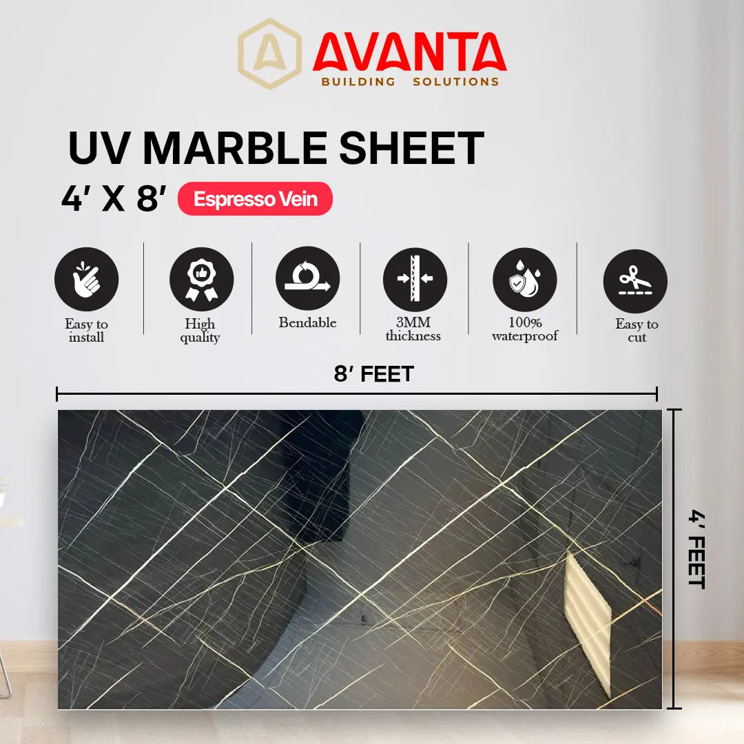 UV Marble Sheet – Espresso Vein