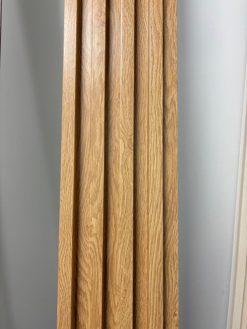 WPC Fluted Wall Panel – Natural Oak – 9 ft