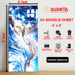 Load image into Gallery viewer, UV Marble Sheets, Oceanic Spectrum 1 Sheet, 4 X 9 Feet
